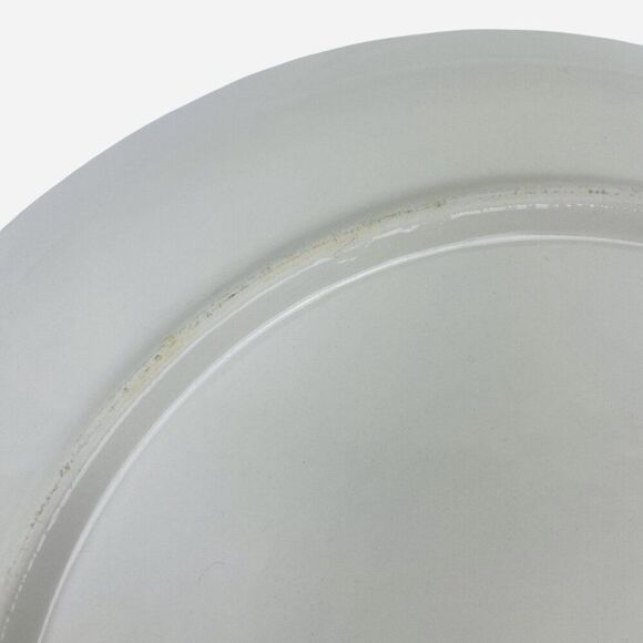 Vintage 1970s Stoneware 12" Chop Plate Serving Platter Handpainted Avocado Japan - Picture 7 of 12